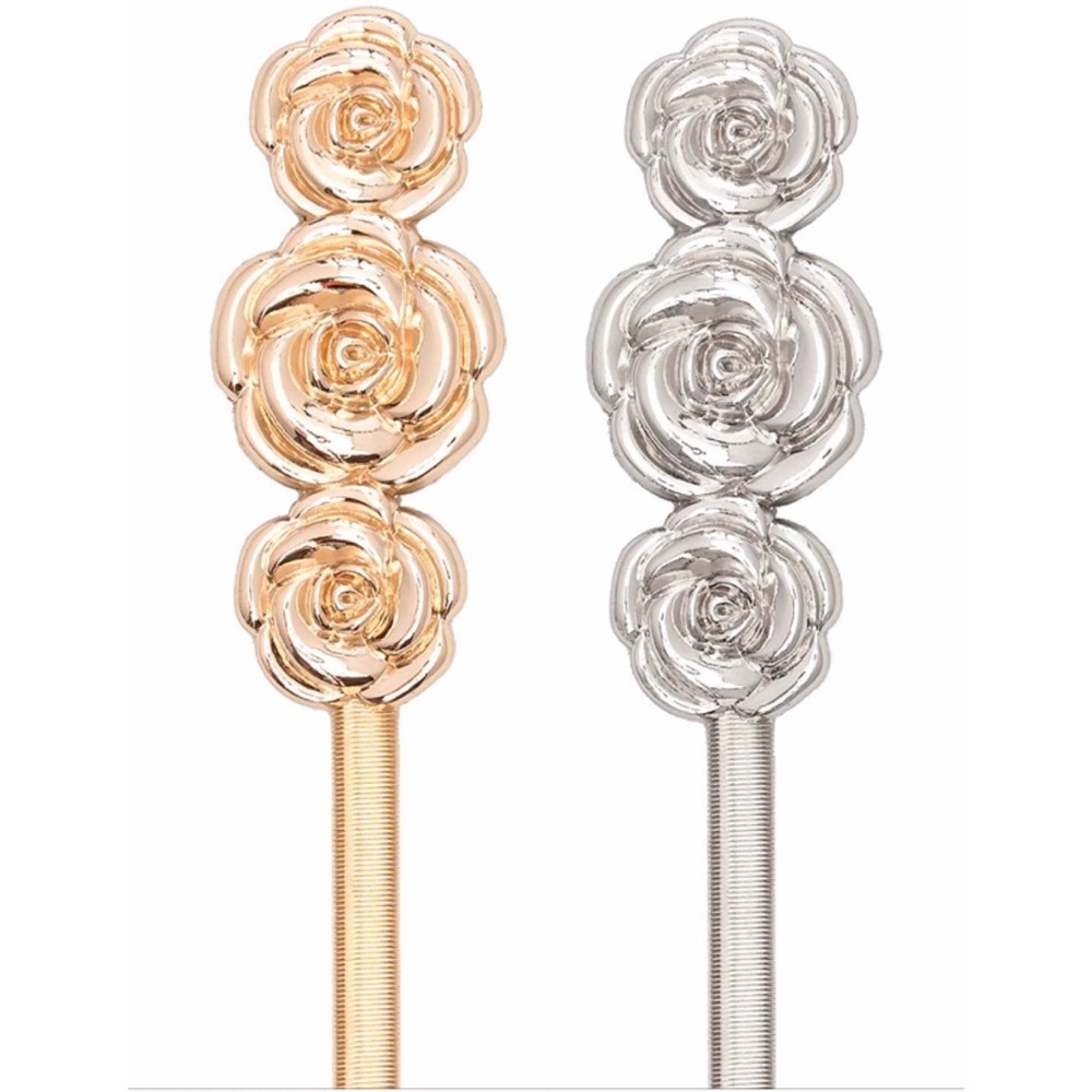 Gold Floral Rose Belt - Picture 8 of 8